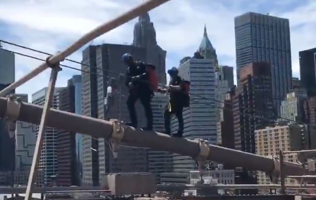 NYPD Rescues Man Threatening To Jump Off Brooklyn Bridge - Minuteman ...