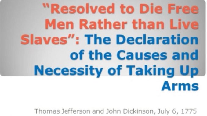 Declarations causes necessity