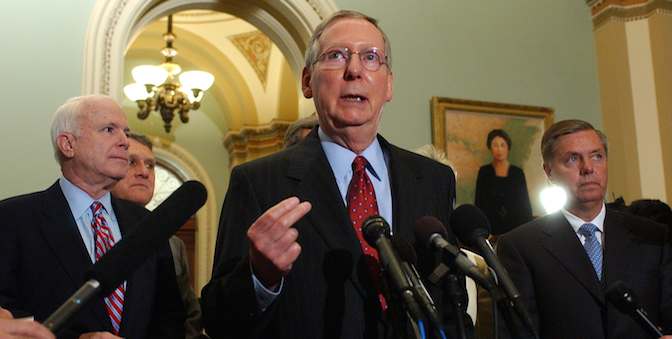 Mitch McConnell, John McCain, Jon Kyl, Lindsey Graham