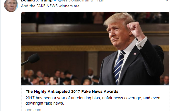 Fake news awards