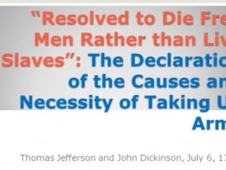 Declaration of the Causes and Necessity of Taking Up Arms